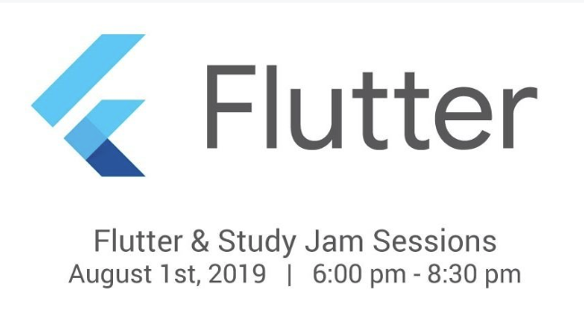Flutter Study Jam Event Aug 1 6-8:30 pm